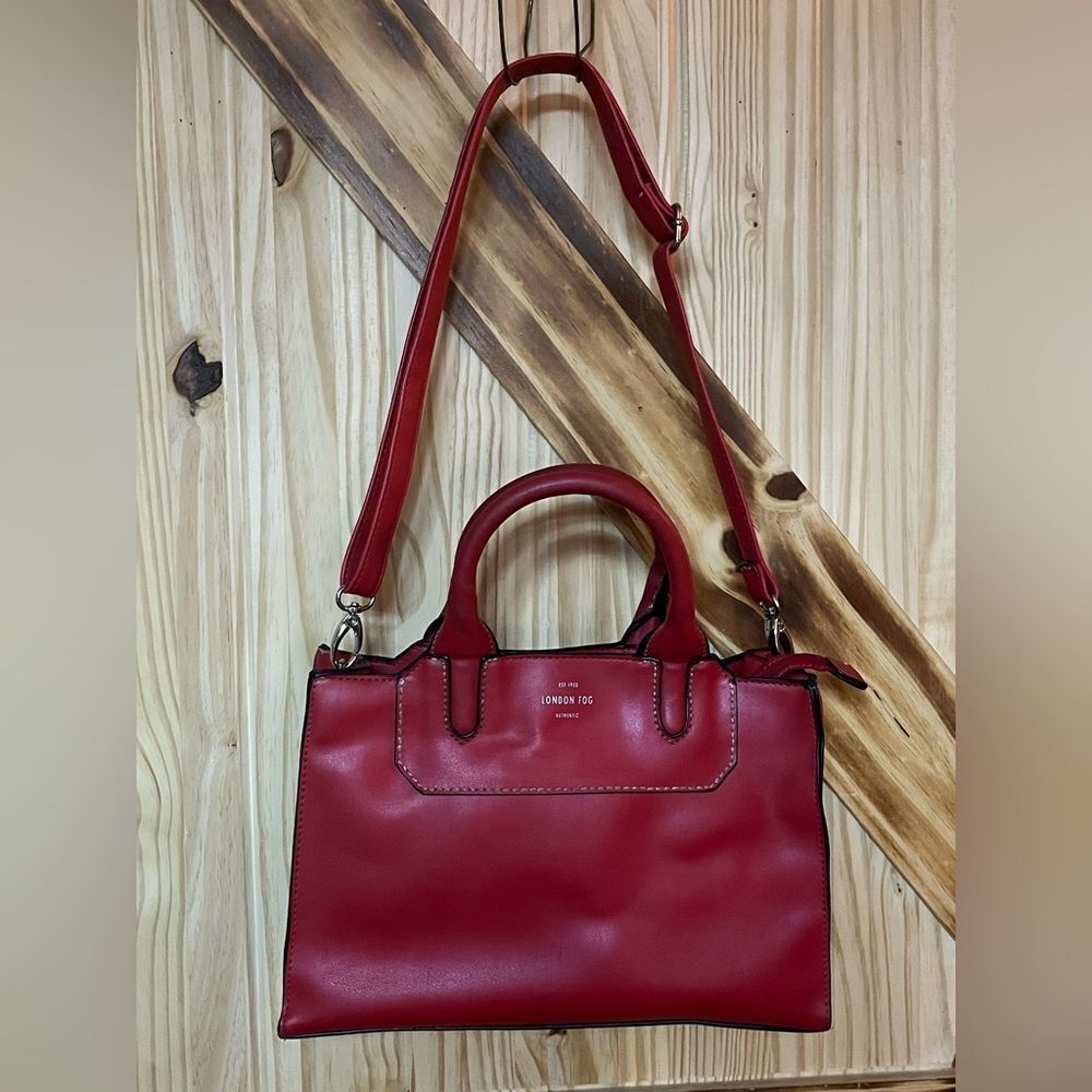 London Fog Crossbody Satchel Red